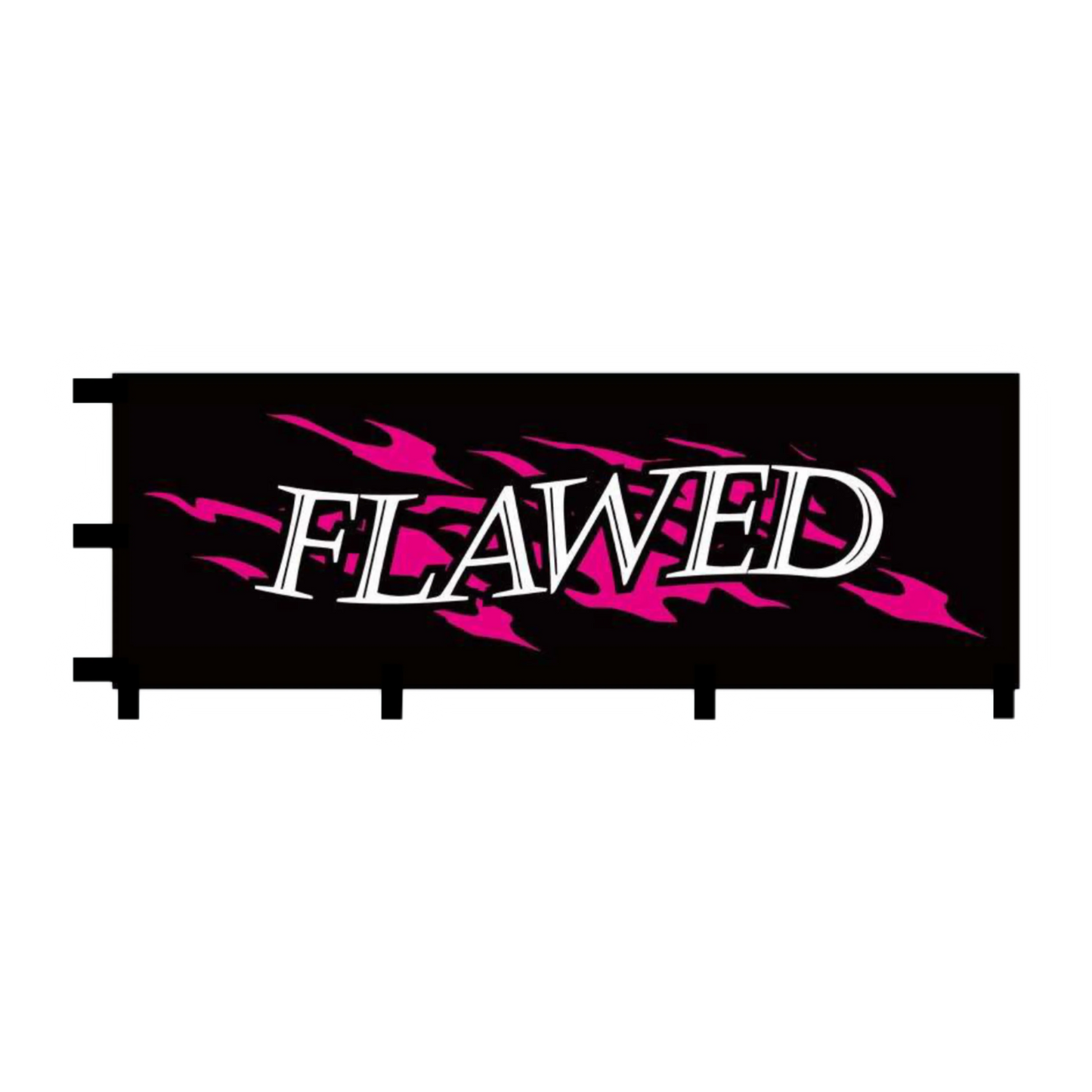Pink Flame Nobori Flag