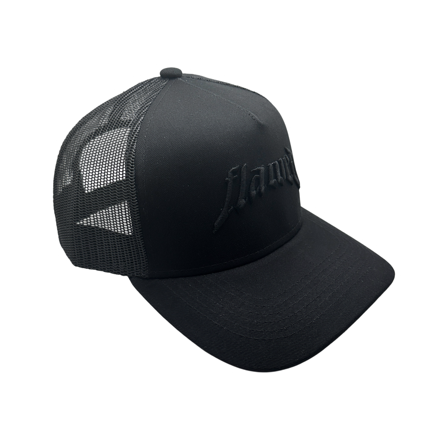 Flawed Embroidered Trucker Hat