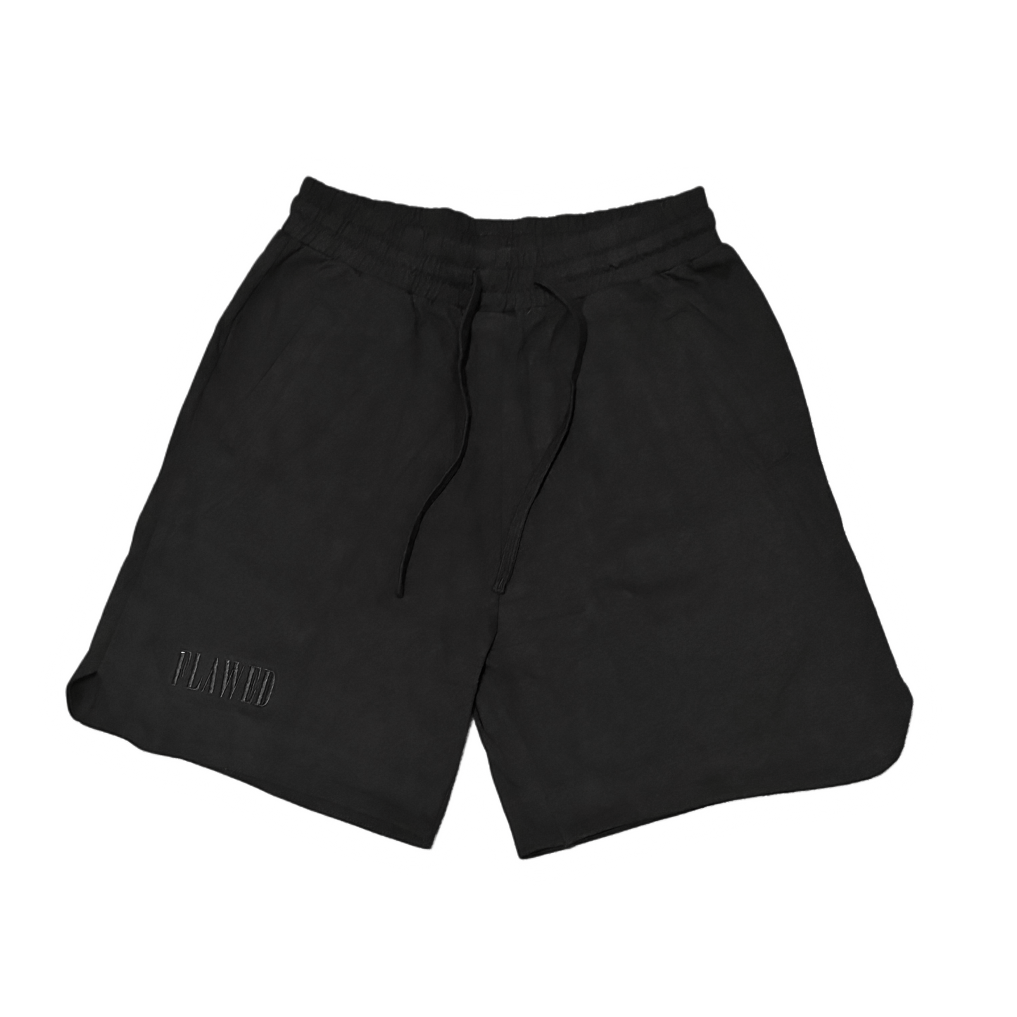 Black Embroidered Shorts