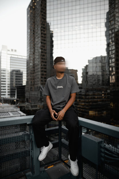 Grey Embroidered T-Shirt