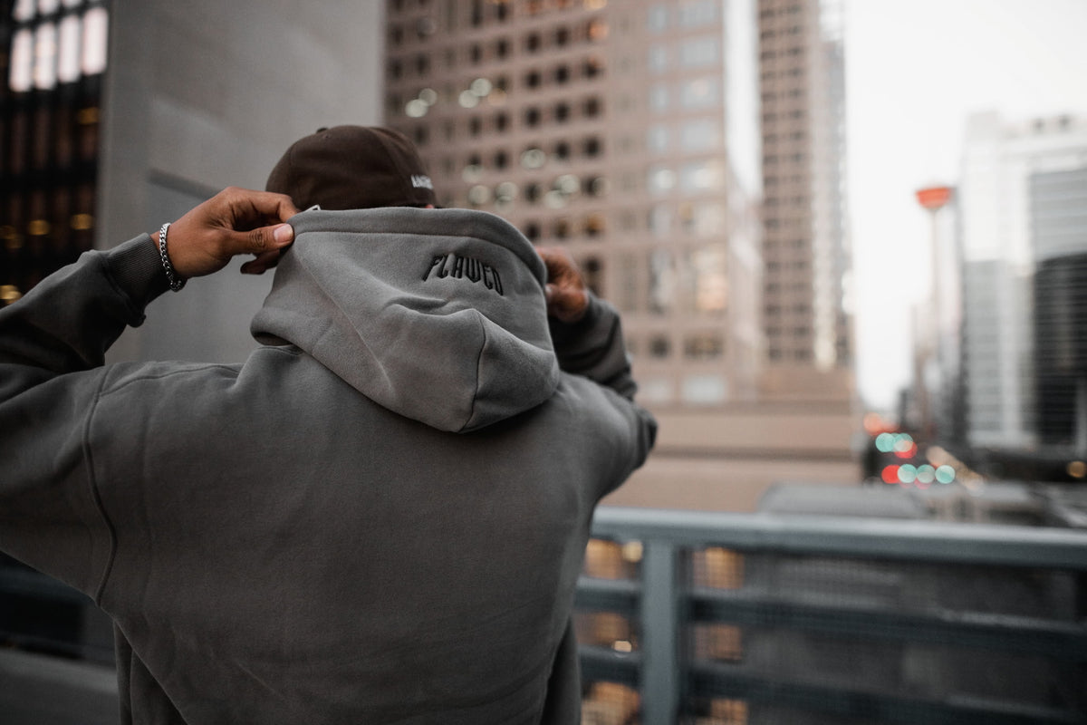 Charcoal Embroidered Hoodie