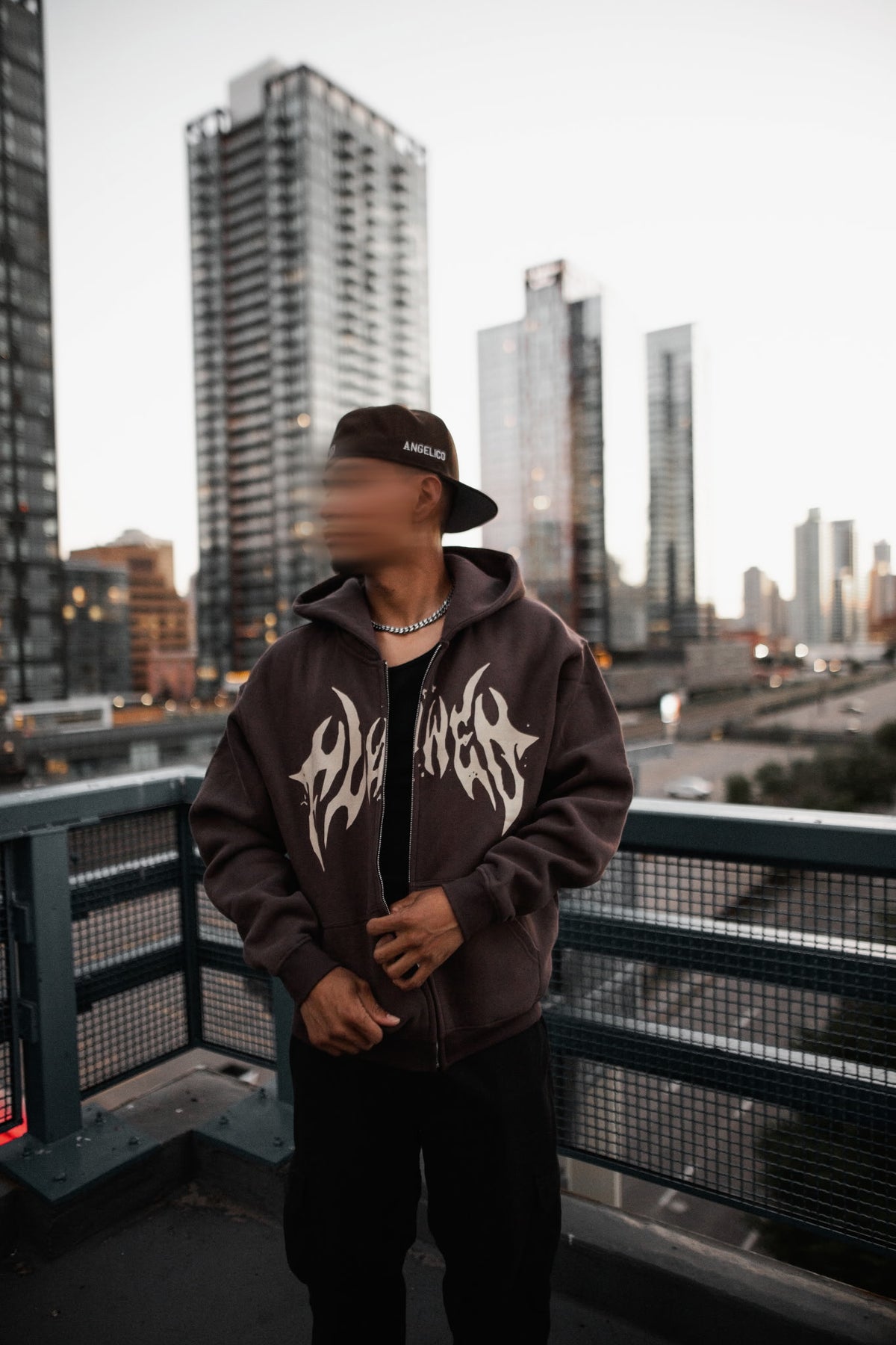 Chocolate Brown Zip Up Hoodie