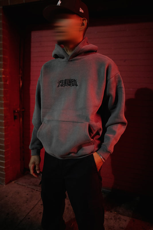 Charcoal Embroidered Hoodie