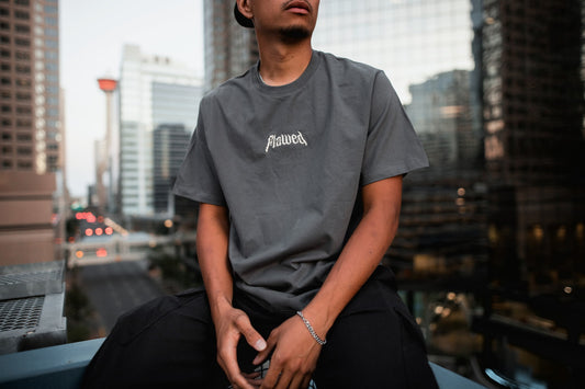 Grey Embroidered T-Shirt
